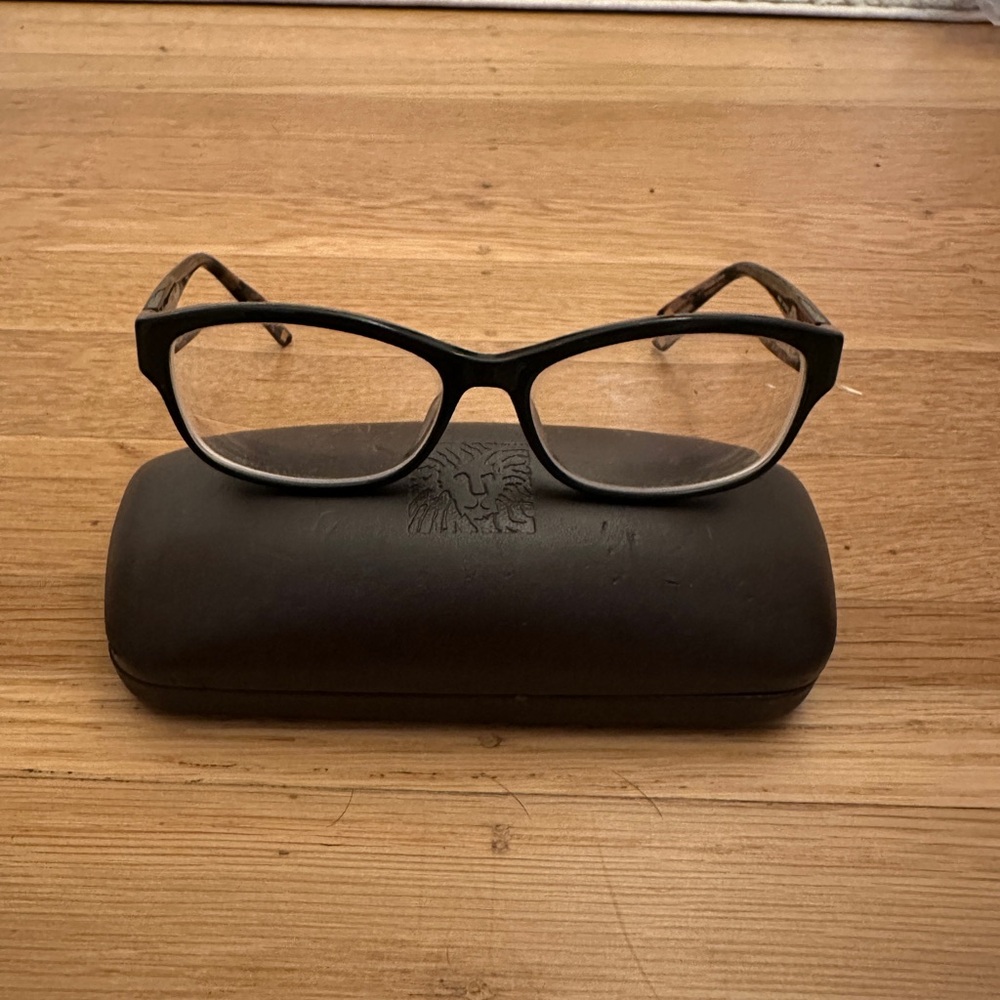 Anne Klein black framed glasses